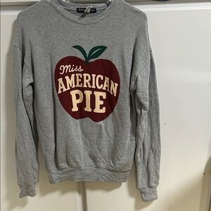 Kiel James Patrick Gray Cotton Apple Sweatshirt XS
